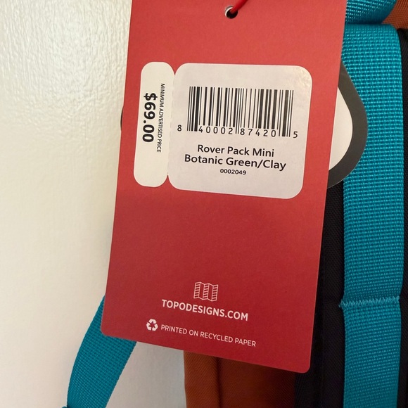 Topo Designs Backpack- Rover Pack Mini- NWT - Picture 5 of 5